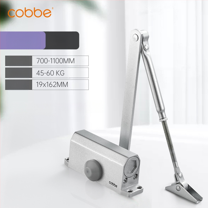 Automaatne ukse sulgija hüdraulilise buferiga | Valatud alumiinium | Mudel CL-BMQ01 | Bränd Cobbe/Cabe | Kaasaegne ja minimalistlik disain | Koduseks kasutamiseks