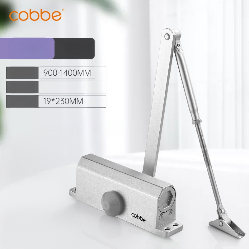 Automaatne ukse sulgija hüdraulilise buferiga | Valatud alumiinium | Mudel CL-BMQ01 | Bränd Cobbe/Cabe | Kaasaegne ja minimalistlik disain | Koduseks kasutamiseks