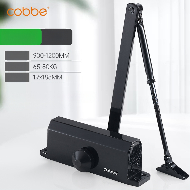 Automaatne ukse sulgija hüdraulilise buferiga | Valatud alumiinium | Mudel CL-BMQ01 | Bränd Cobbe/Cabe | Kaasaegne ja minimalistlik disain | Koduseks kasutamiseks