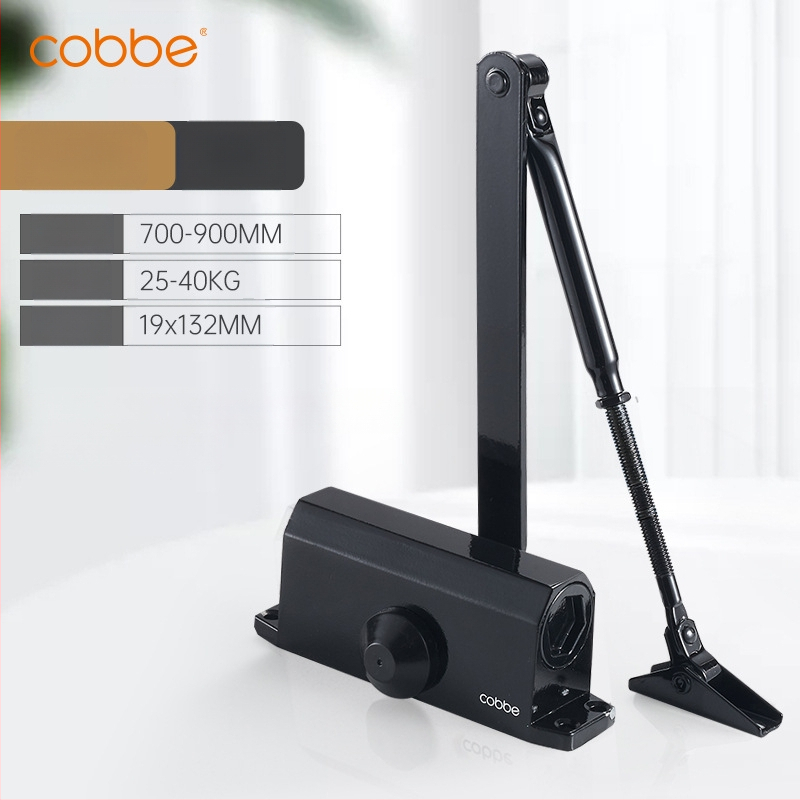 Automaatne ukse sulgija hüdraulilise buferiga | Valatud alumiinium | Mudel CL-BMQ01 | Bränd Cobbe/Cabe | Kaasaegne ja minimalistlik disain | Koduseks kasutamiseks