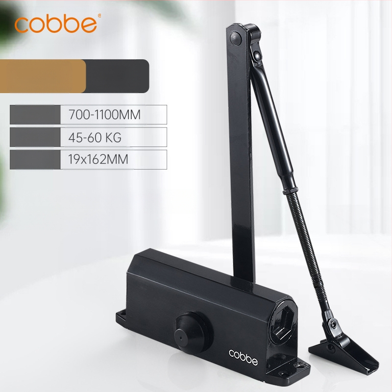 Automaatne ukse sulgija hüdraulilise buferiga | Valatud alumiinium | Mudel CL-BMQ01 | Bränd Cobbe/Cabe | Kaasaegne ja minimalistlik disain | Koduseks kasutamiseks