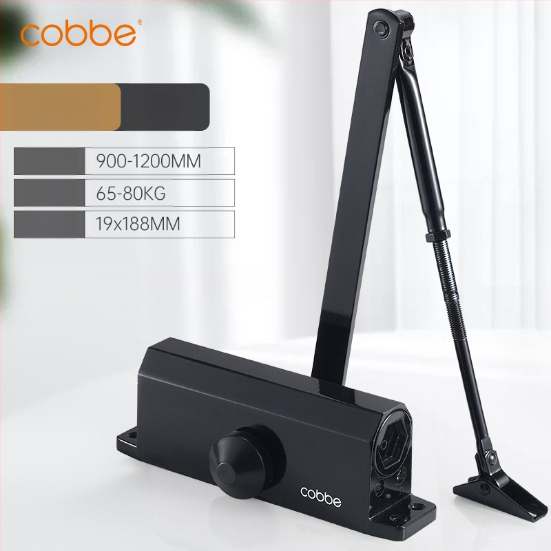 Automaatne ukse sulgija hüdraulilise buferiga | Valatud alumiinium | Mudel CL-BMQ01 | Bränd Cobbe/Cabe | Kaasaegne ja minimalistlik disain | Koduseks kasutamiseks