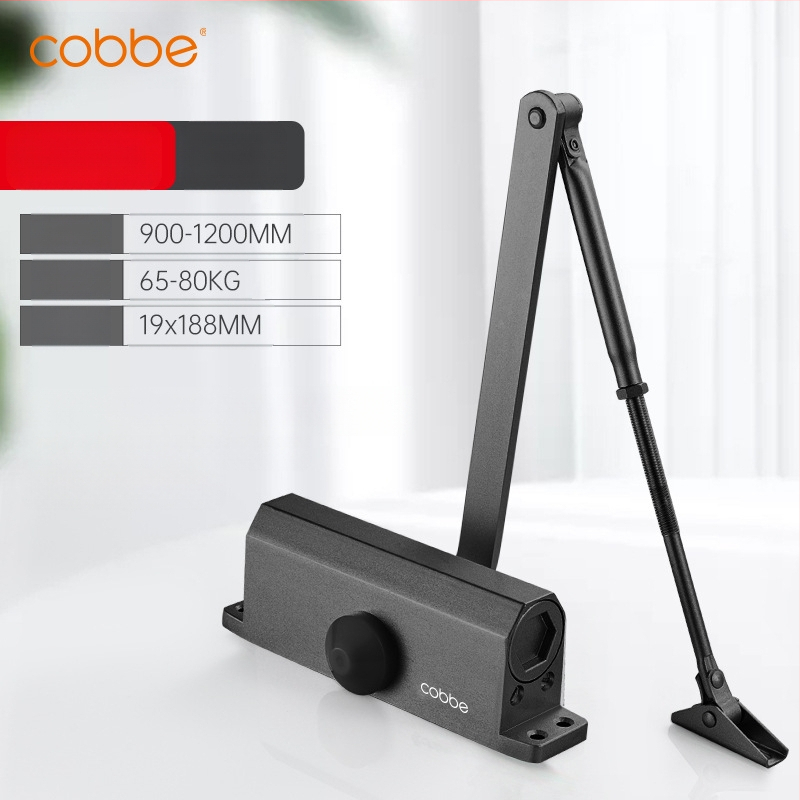 Automaatne ukse sulgija hüdraulilise buferiga | Valatud alumiinium | Mudel CL-BMQ01 | Bränd Cobbe/Cabe | Kaasaegne ja minimalistlik disain | Koduseks kasutamiseks