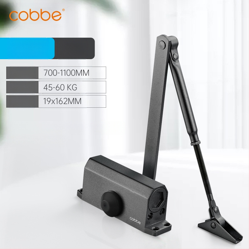 Automaatne ukse sulgija hüdraulilise buferiga | Valatud alumiinium | Mudel CL-BMQ01 | Bränd Cobbe/Cabe | Kaasaegne ja minimalistlik disain | Koduseks kasutamiseks