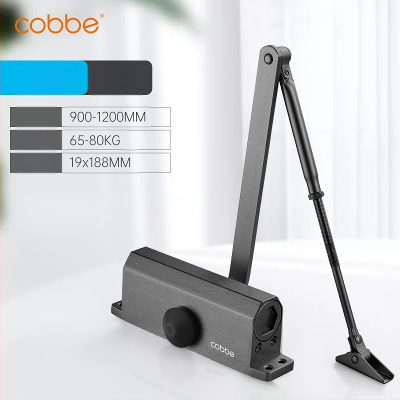 Automaatne ukse sulgija hüdraulilise buferiga | Valatud alumiinium | Mudel CL-BMQ01 | Bränd Cobbe/Cabe | Kaasaegne ja minimalistlik disain | Koduseks kasutamiseks