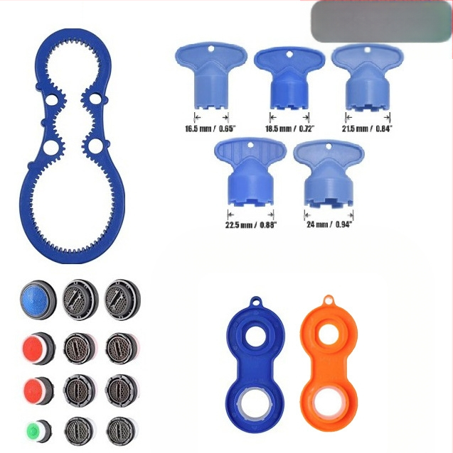 Slėptų čiaupo aeratoriaus ir nuėmimo rakto rinkinys | ABS medžiaga | Modernus minimalistinis dizainas