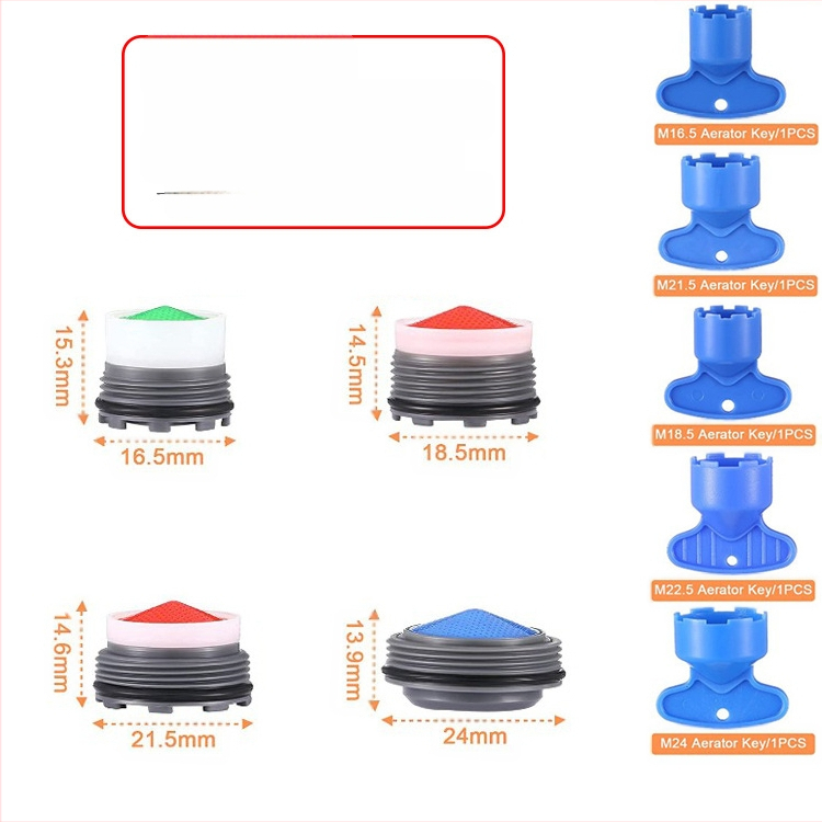 Slėptų čiaupo aeratoriaus ir nuėmimo rakto rinkinys | ABS medžiaga | Modernus minimalistinis dizainas
