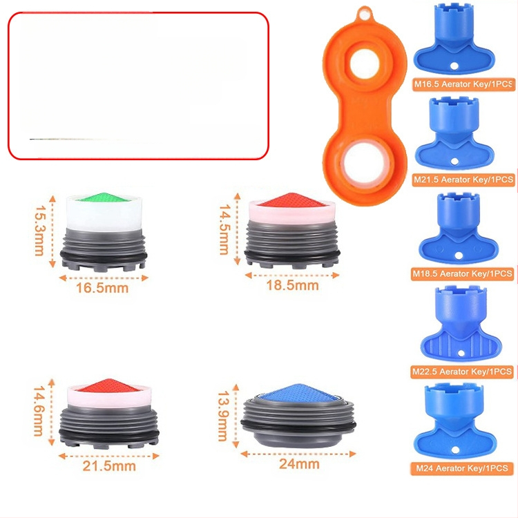 Slėptų čiaupo aeratoriaus ir nuėmimo rakto rinkinys | ABS medžiaga | Modernus minimalistinis dizainas