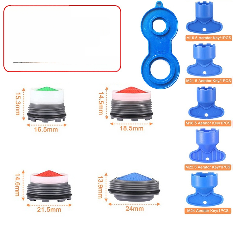 Slėptų čiaupo aeratoriaus ir nuėmimo rakto rinkinys | ABS medžiaga | Modernus minimalistinis dizainas