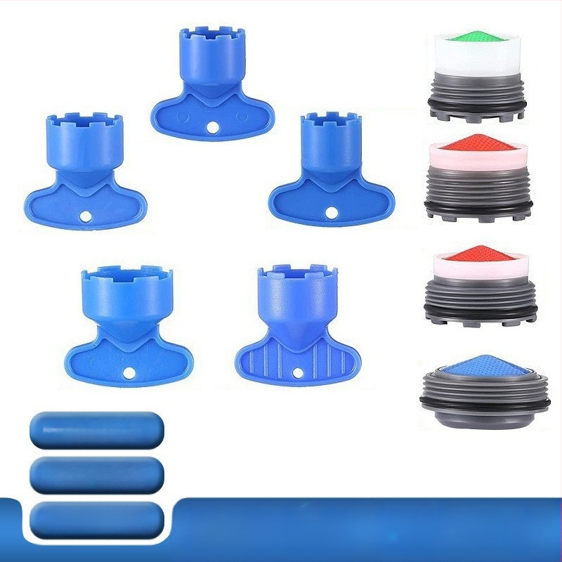 Slėptų čiaupo aeratoriaus ir nuėmimo rakto rinkinys | ABS medžiaga | Modernus minimalistinis dizainas