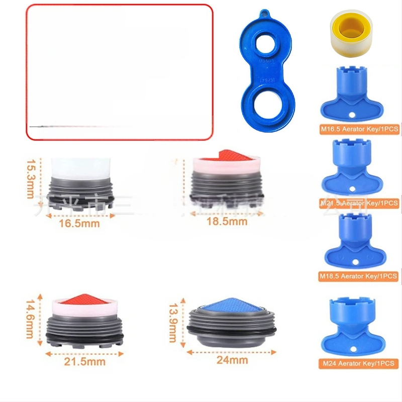 Slėptų čiaupo aeratoriaus ir nuėmimo rakto rinkinys | ABS medžiaga | Modernus minimalistinis dizainas
