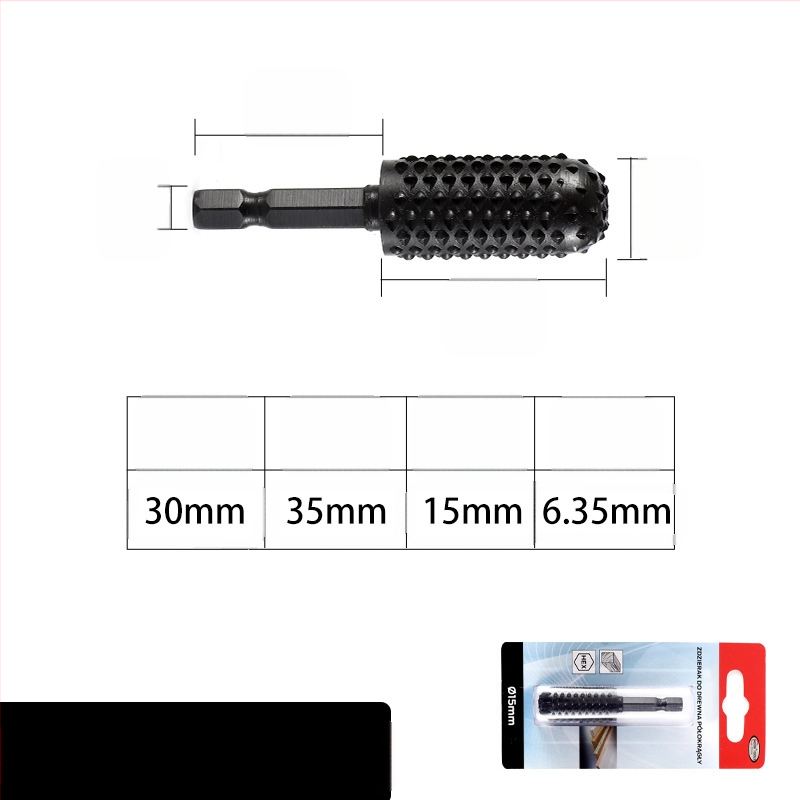 Heksagonaalse vardaga pöörlev fail puidutööks ja juurtegevuse jaoks – 45# terasest, sobib puidule, pehmetele metallidele ja plastikule, kohandatav töötlemine, elektrilise lihvimise pea komplekt
