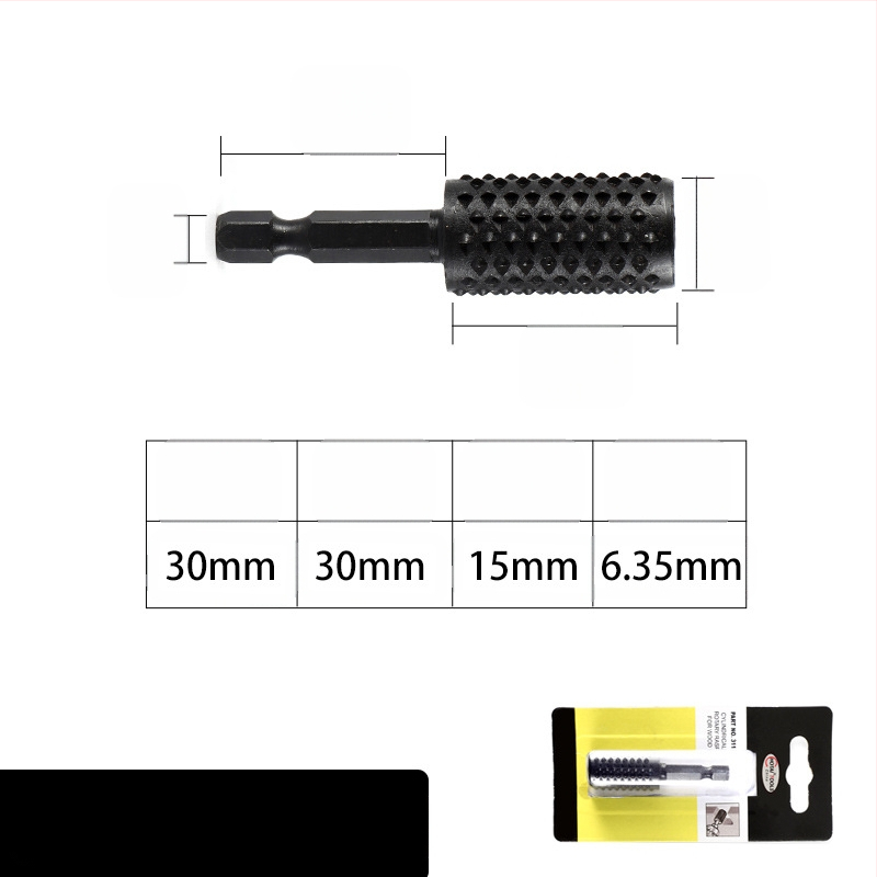 Heksagonaalse vardaga pöörlev fail puidutööks ja juurtegevuse jaoks – 45# terasest, sobib puidule, pehmetele metallidele ja plastikule, kohandatav töötlemine, elektrilise lihvimise pea komplekt