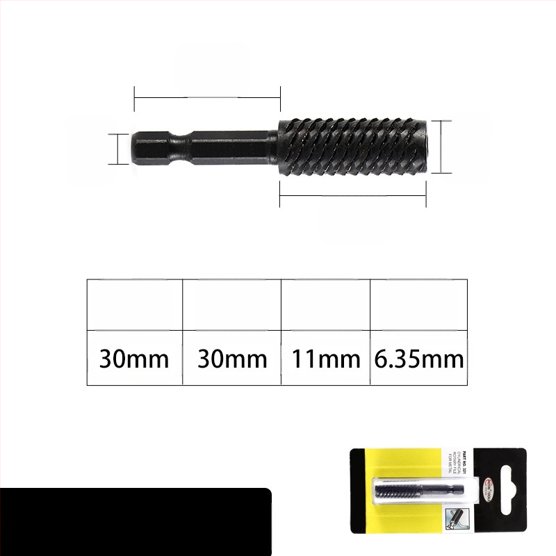 Heksagonaalse vardaga pöörlev fail puidutööks ja juurtegevuse jaoks – 45# terasest, sobib puidule, pehmetele metallidele ja plastikule, kohandatav töötlemine, elektrilise lihvimise pea komplekt