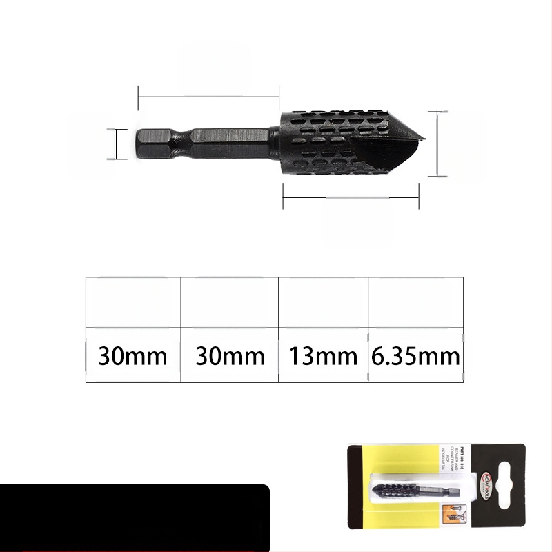 Heksagonaalse vardaga pöörlev fail puidutööks ja juurtegevuse jaoks – 45# terasest, sobib puidule, pehmetele metallidele ja plastikule, kohandatav töötlemine, elektrilise lihvimise pea komplekt