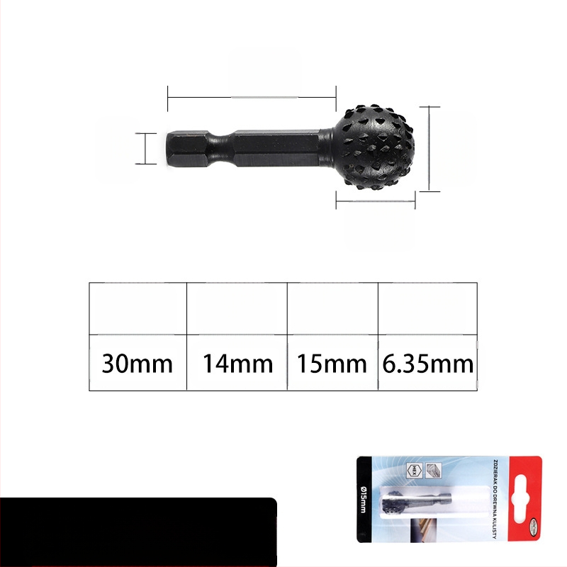 Heksagonaalse vardaga pöörlev fail puidutööks ja juurtegevuse jaoks – 45# terasest, sobib puidule, pehmetele metallidele ja plastikule, kohandatav töötlemine, elektrilise lihvimise pea komplekt