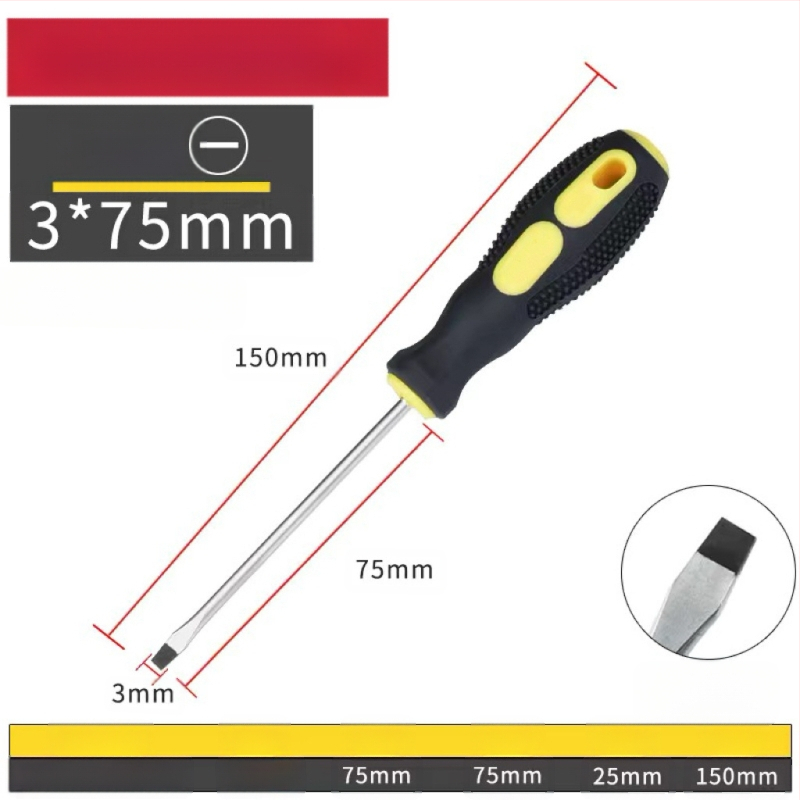 Keresztfejű mágneses és szigetelt csavarhúzó Cr-V krom-vanádium acélból, PP+ABS markolattal