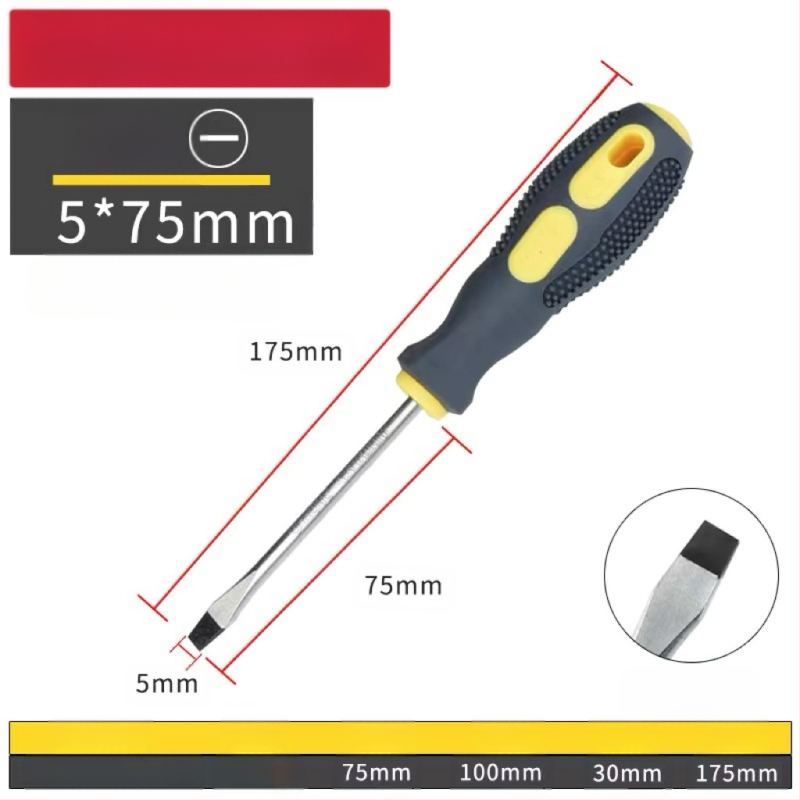 Keresztfejű mágneses és szigetelt csavarhúzó Cr-V krom-vanádium acélból, PP+ABS markolattal
