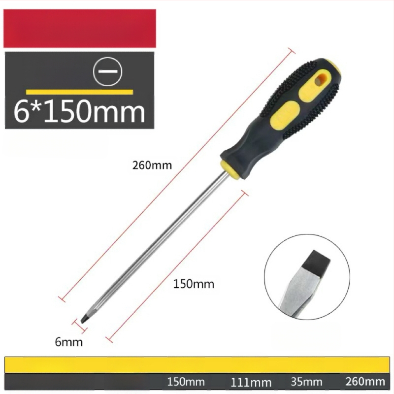 Keresztfejű mágneses és szigetelt csavarhúzó Cr-V krom-vanádium acélból, PP+ABS markolattal
