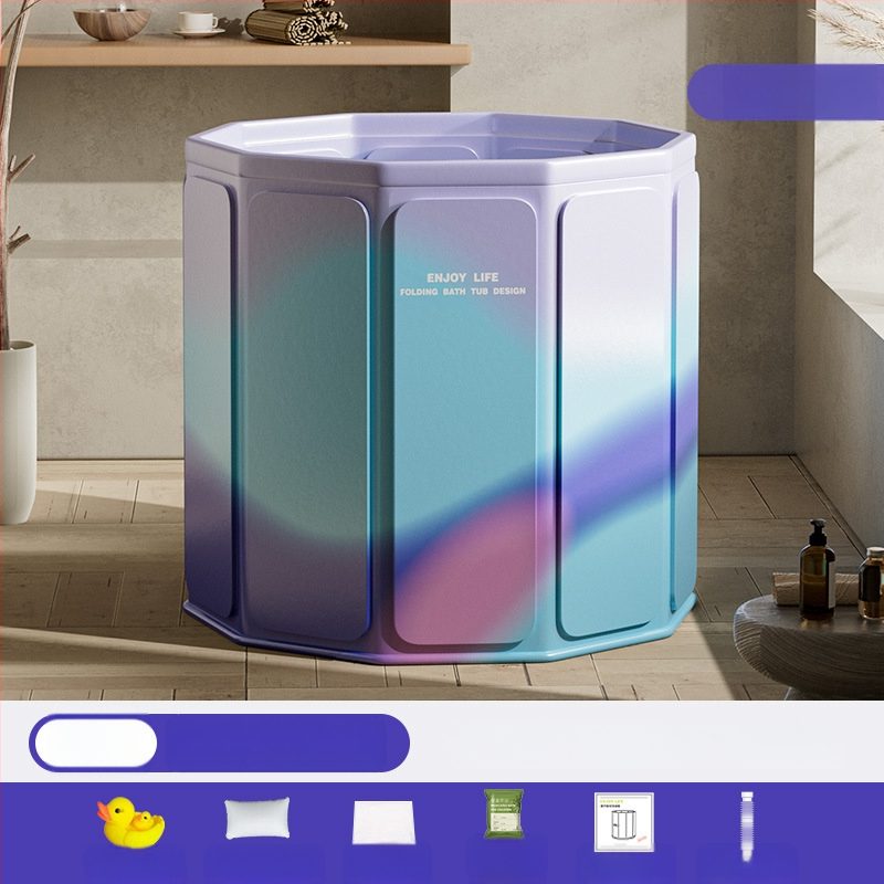 Găleată de baie pliabilă pentru adulți – PVC, fără montaj, deschidere rapidă