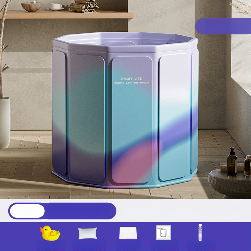 Găleată de baie pliabilă pentru adulți – PVC, fără montaj, deschidere rapidă