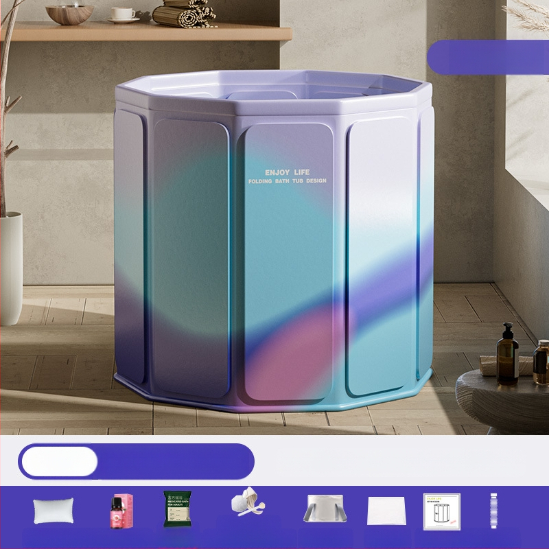 Găleată de baie pliabilă pentru adulți – PVC, fără montaj, deschidere rapidă