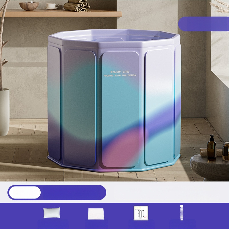 Găleată de baie pliabilă pentru adulți – PVC, fără montaj, deschidere rapidă