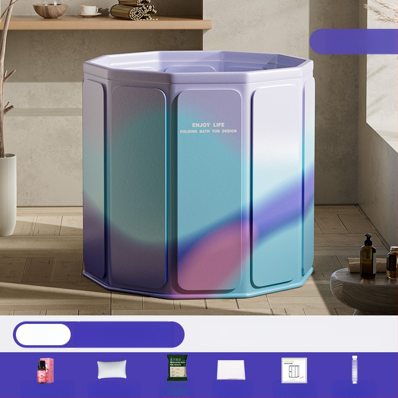 Găleată de baie pliabilă pentru adulți – PVC, fără montaj, deschidere rapidă
