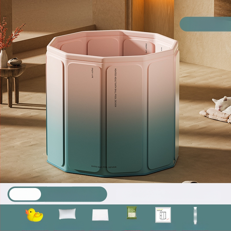 Găleată de baie pliabilă pentru adulți – PVC, fără montaj, deschidere rapidă