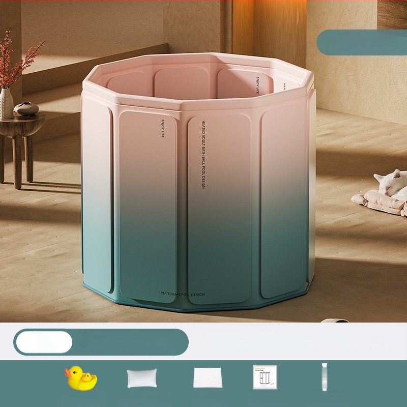 Găleată de baie pliabilă pentru adulți – PVC, fără montaj, deschidere rapidă