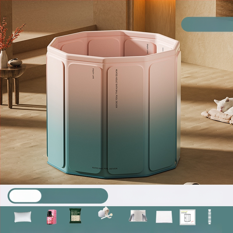 Găleată de baie pliabilă pentru adulți – PVC, fără montaj, deschidere rapidă