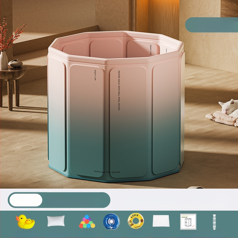 Găleată de baie pliabilă pentru adulți – PVC, fără montaj, deschidere rapidă