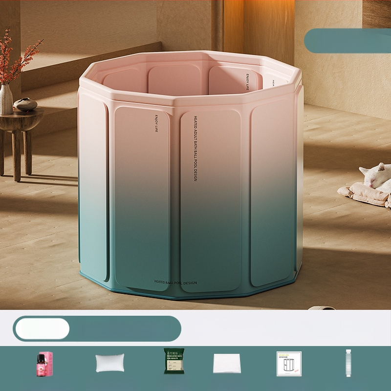 Găleată de baie pliabilă pentru adulți – PVC, fără montaj, deschidere rapidă