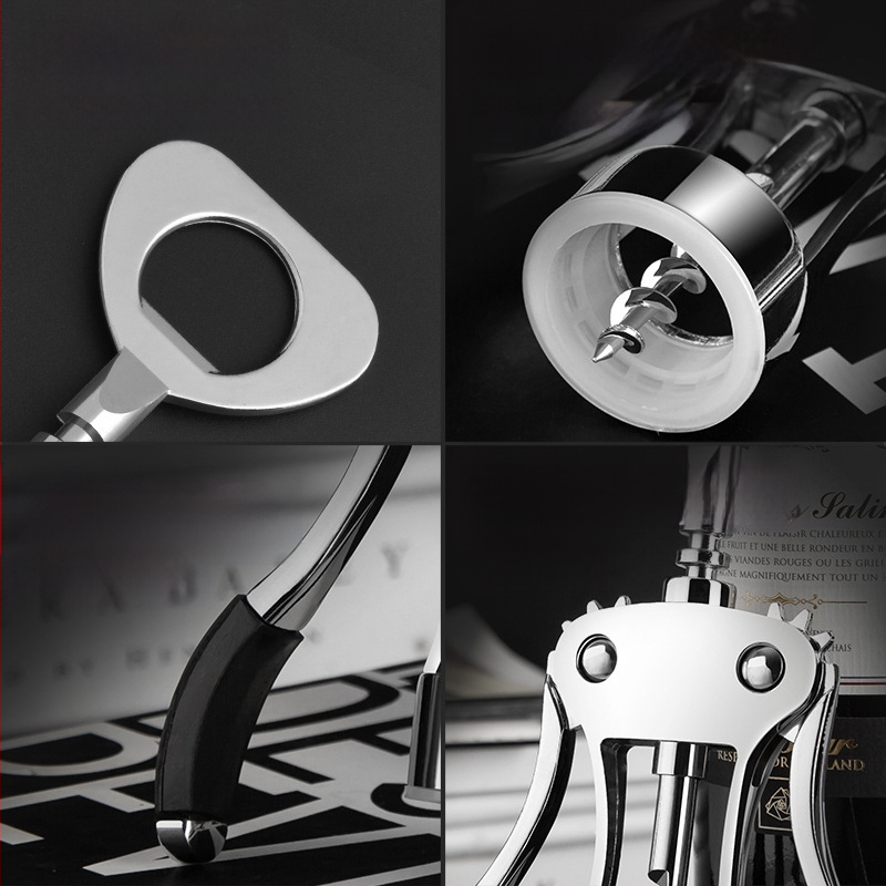 Raudonojo vyno butelių atidarytuvas, cinko lydinio, daugiafunkcinis ir nešiojamas, su spausdintu logotipu ir personalizavimo galimybėmis