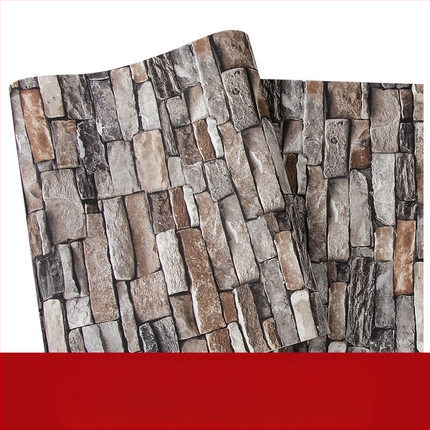 3D reljēfa ķieģeļu tapete, PVC materiāls, dekoratīvs ķieģeļu raksts, Jaunais Ķīniešu stils