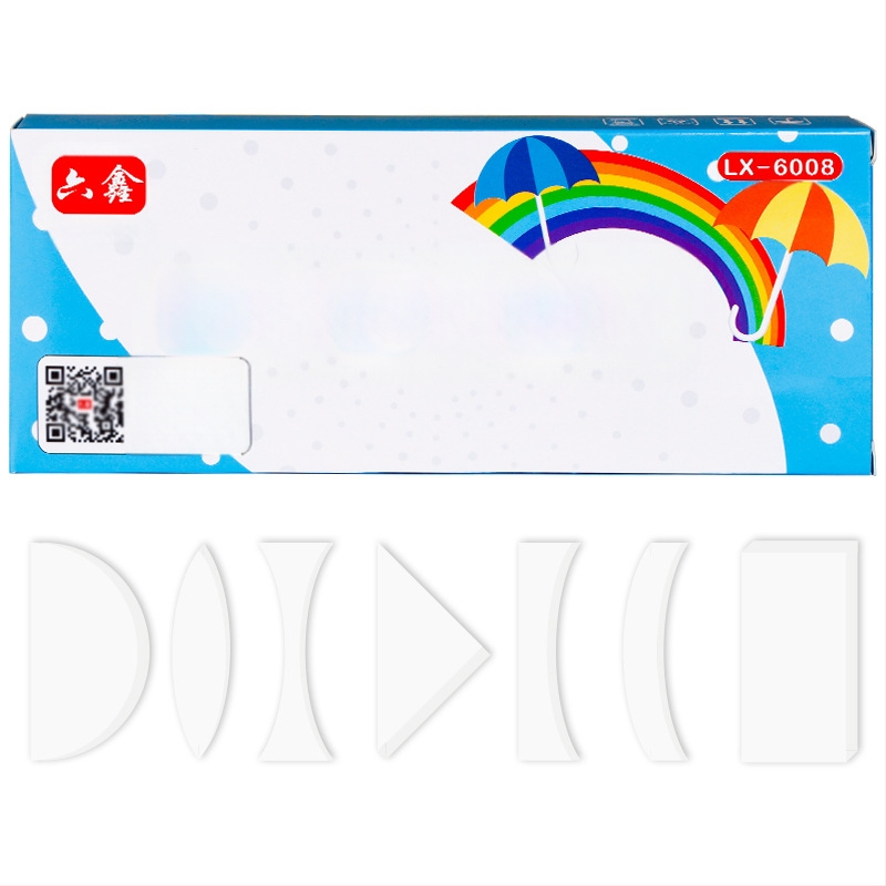 Liuxin optiline õpetamiskomplekt tsükliliste, poolringjate, kolmnurksete ja ristkülikukujuliste läätsedega akrila jaoks füüsika katseteks