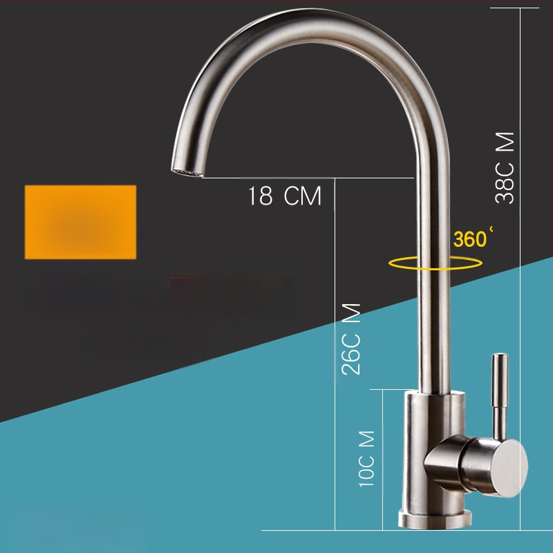 Κουζίνας βρύση με σώμα από χαλκό, κεραμικός πυρήνας βαλβίδας, ανάμειξη, πίεση 1.8 MPa, 100°C