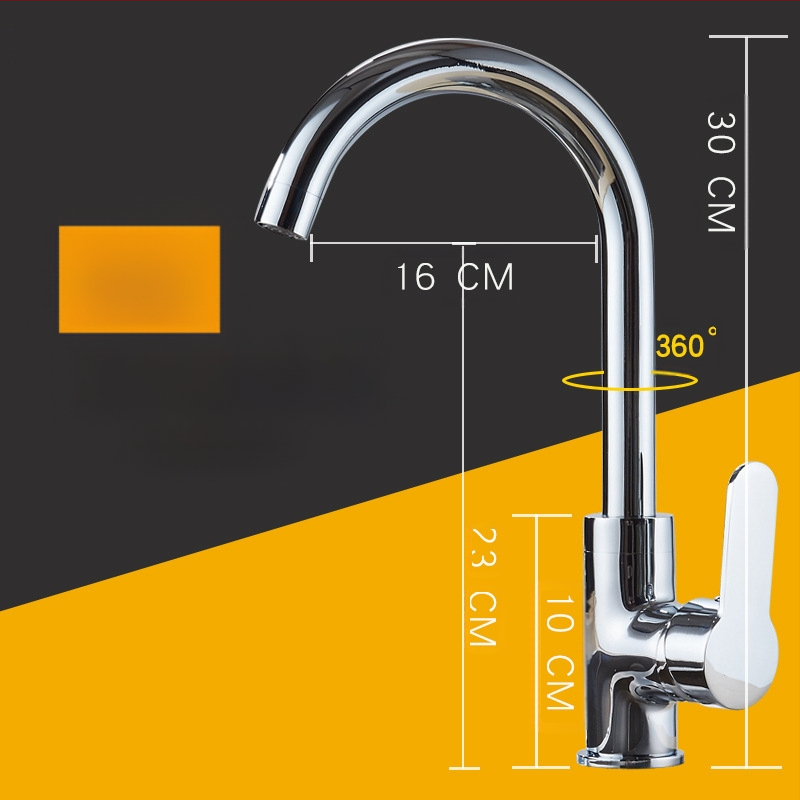 Κουζίνας βρύση με σώμα από χαλκό, κεραμικός πυρήνας βαλβίδας, ανάμειξη, πίεση 1.8 MPa, 100°C