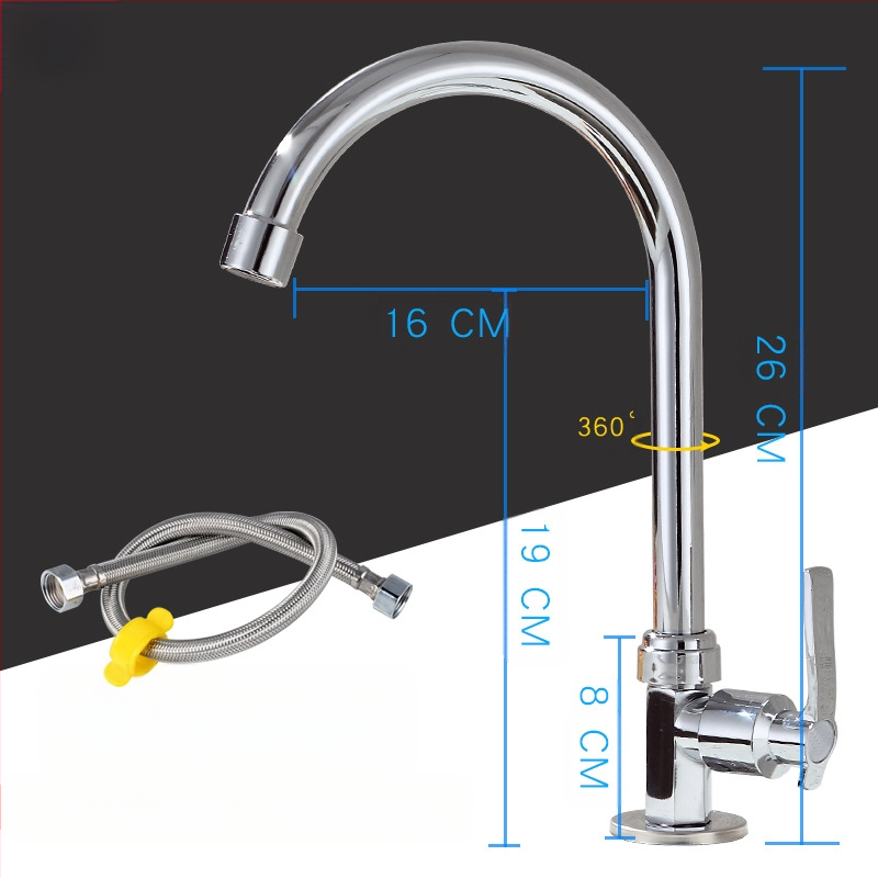 Κουζίνας βρύση με σώμα από χαλκό, κεραμικός πυρήνας βαλβίδας, ανάμειξη, πίεση 1.8 MPa, 100°C