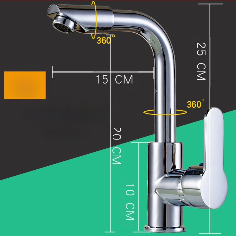 Κουζίνας βρύση με σώμα από χαλκό, κεραμικός πυρήνας βαλβίδας, ανάμειξη, πίεση 1.8 MPa, 100°C