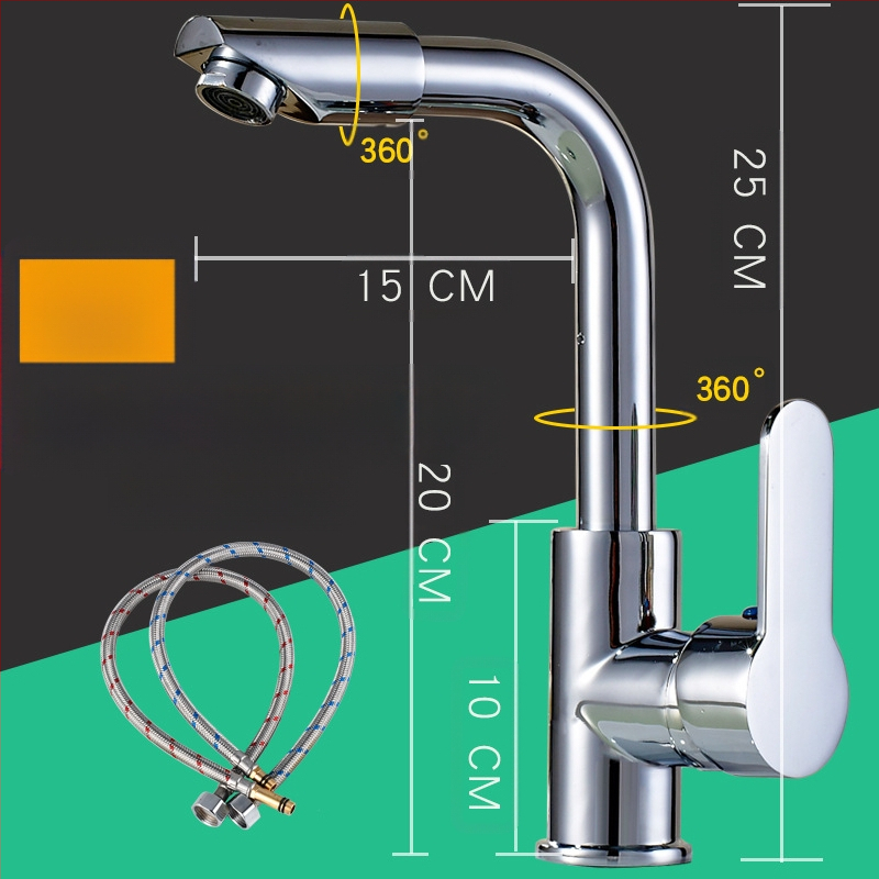 Κουζίνας βρύση με σώμα από χαλκό, κεραμικός πυρήνας βαλβίδας, ανάμειξη, πίεση 1.8 MPa, 100°C