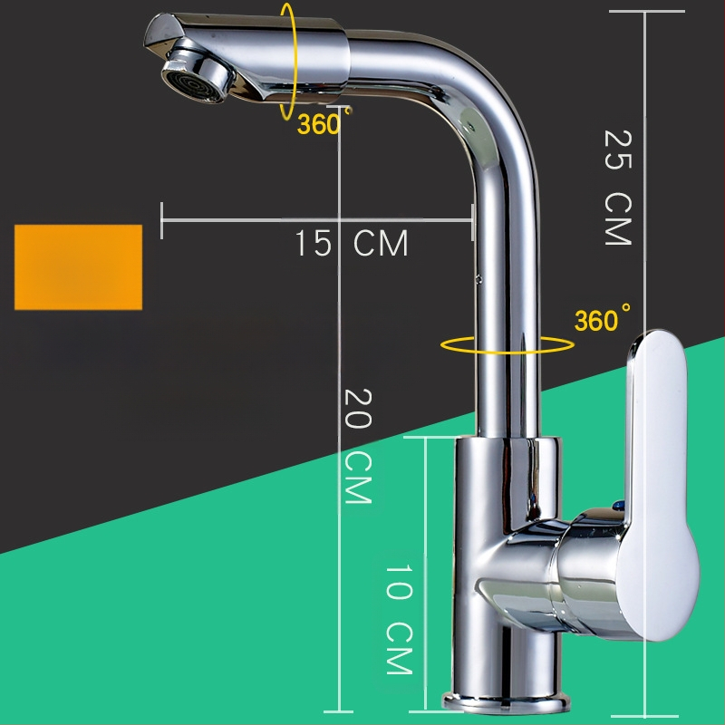 Κουζίνας βρύση με σώμα από χαλκό, κεραμικός πυρήνας βαλβίδας, ανάμειξη, πίεση 1.8 MPa, 100°C