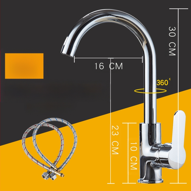 Κουζίνας βρύση με σώμα από χαλκό, κεραμικός πυρήνας βαλβίδας, ανάμειξη, πίεση 1.8 MPa, 100°C