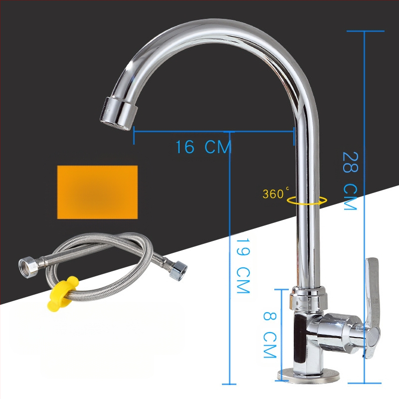 Κουζίνας βρύση με σώμα από χαλκό, κεραμικός πυρήνας βαλβίδας, ανάμειξη, πίεση 1.8 MPa, 100°C