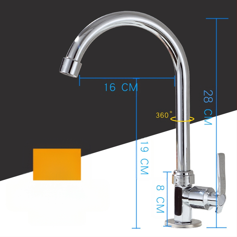 Κουζίνας βρύση με σώμα από χαλκό, κεραμικός πυρήνας βαλβίδας, ανάμειξη, πίεση 1.8 MPa, 100°C