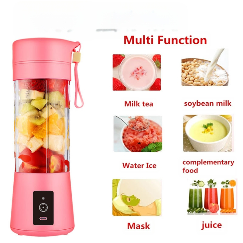 Cupe portabile pentru sucuri electrice, cu șase lame, 150W, capacitate 401–600 ml, baterie înlocuibilă, încărcare, funcționare silențioasă