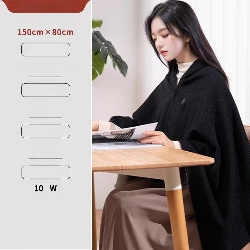 Cuvertură electrică cu încălzire, lavabilă, șal pentru picioare cu USB, model 85-1, 3 trepte de încălzire, 5V 10W