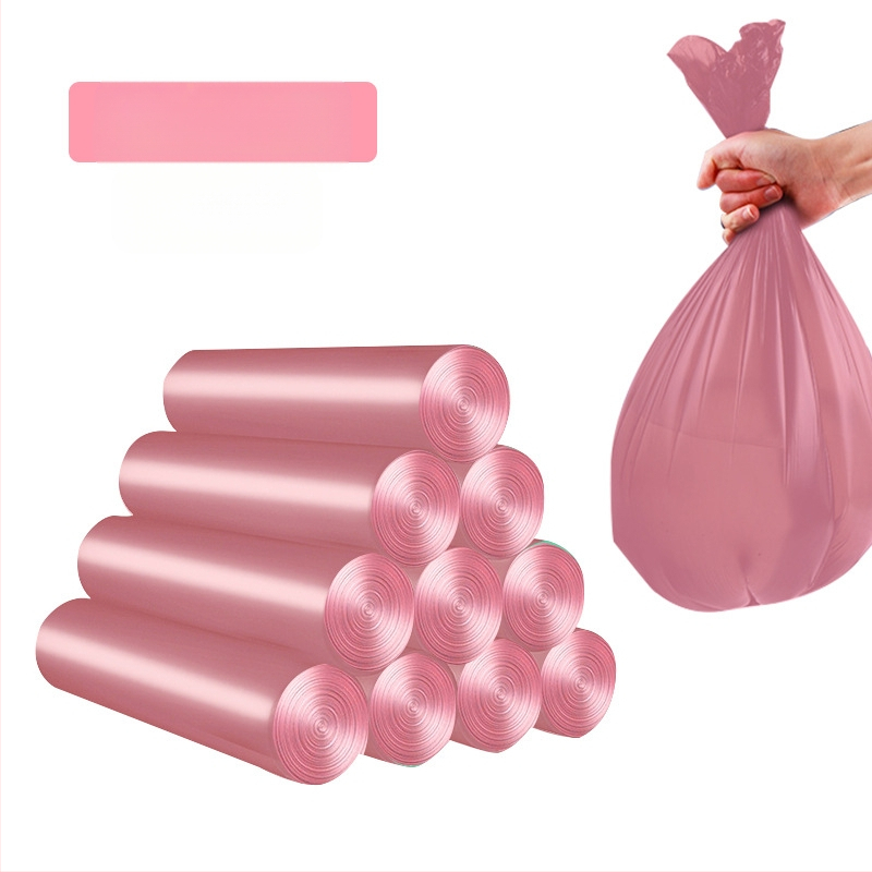 Пластмасова дебела торба за боклук, еднократна, с плосък отвор, за дома