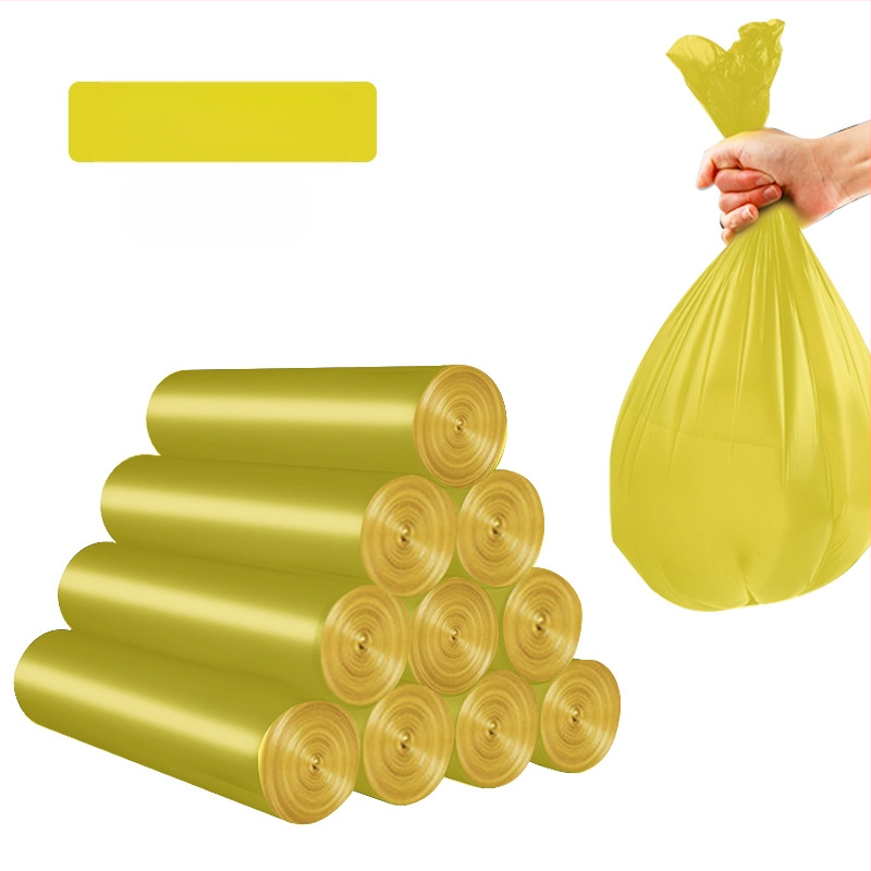 Пластмасова дебела торба за боклук, еднократна, с плосък отвор, за дома