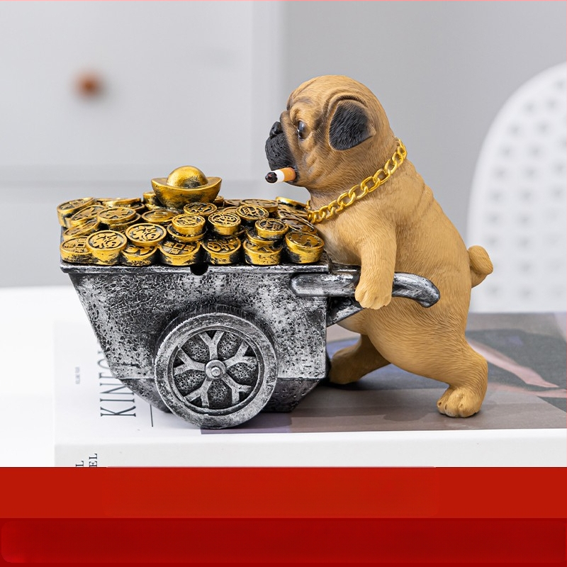 Scrumieră din rășină, stil Nordic, cu capac, pentru casă și birou